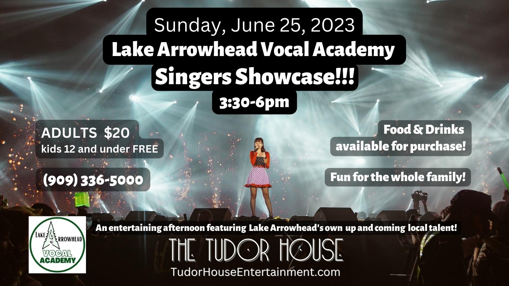 Lake Arrowhead Vocal Academy Showcase at the Tudor House in Lake Arrowhead CA